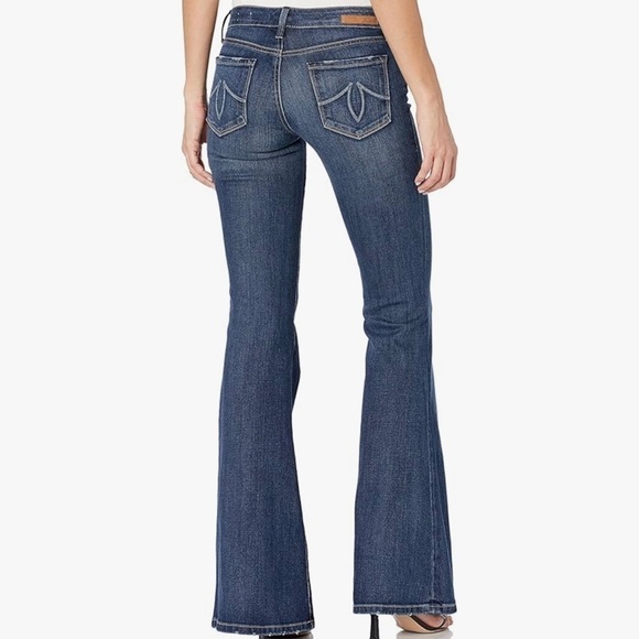 Level 99 Low Rise Flare Western Rodeo Boho Jeans Blue Women Sz 30 - Picture 2 of 14